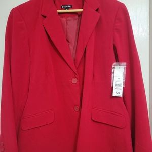 George Women's Blazer, Red, Size 18